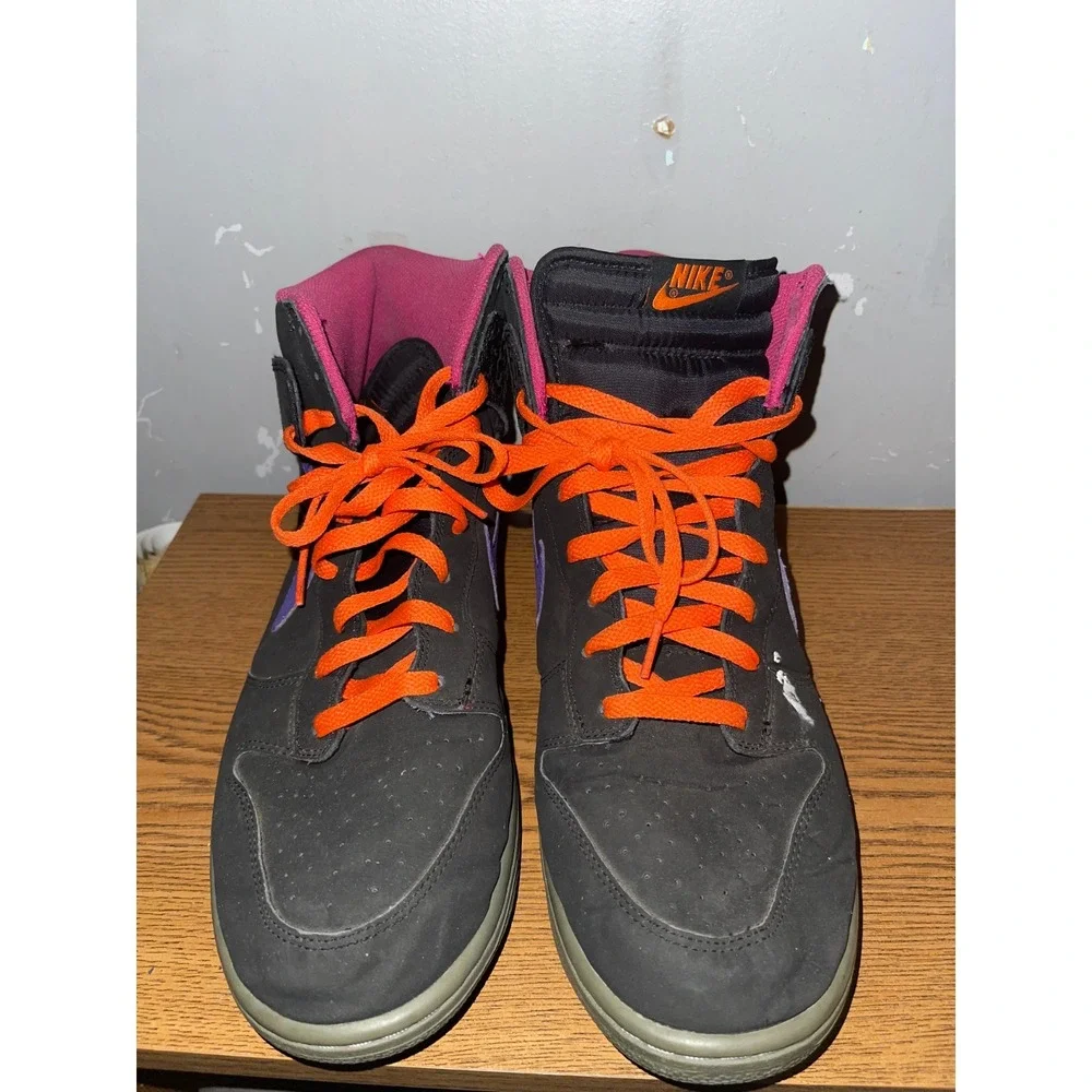Nike Dunk High Godzilla Size 13 Mens 2012 Black Purple Orange 317982-053